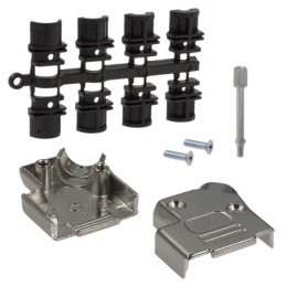 1 pcs : 971-009-030R121 - CONN BACKSHELL 9P 45DEG SHLD SLV