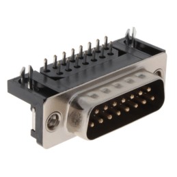 1 pcs : KF22X-A15P-N - CONN D-SUB PLUG 15POS R/A SLDR