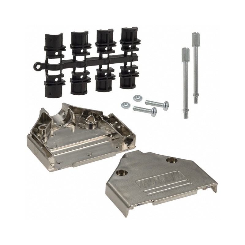 1 pcs : 970-025-020R121 - CONN BACKSHELL 25POS 180DEG SHLD