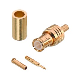 1 pcs : 60646031210420 - MCX STRAIGHT PLUG, CRIMP TYPE FO
