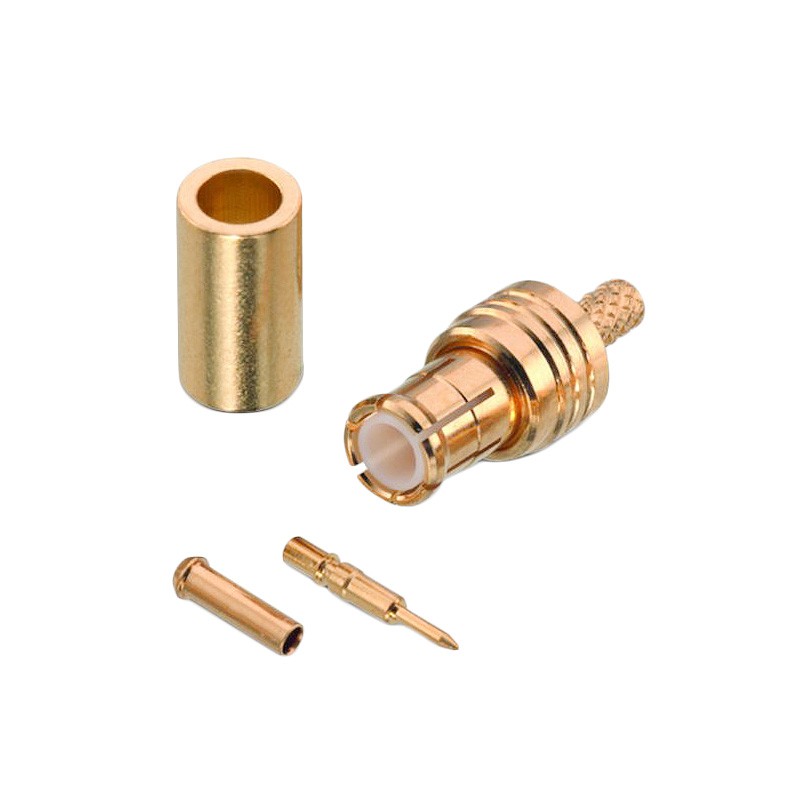 1 pcs : 60646031210420 - MCX STRAIGHT PLUG, CRIMP TYPE FO