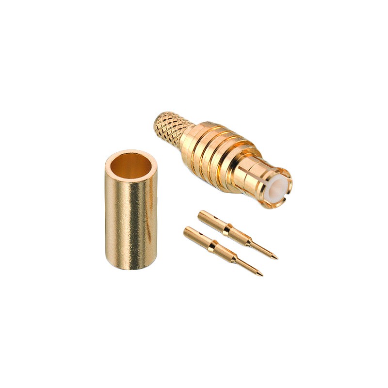 1 pcs : 60646031210620 - MCX STRAIGHT PLUG, CRIMP TYPE FO
