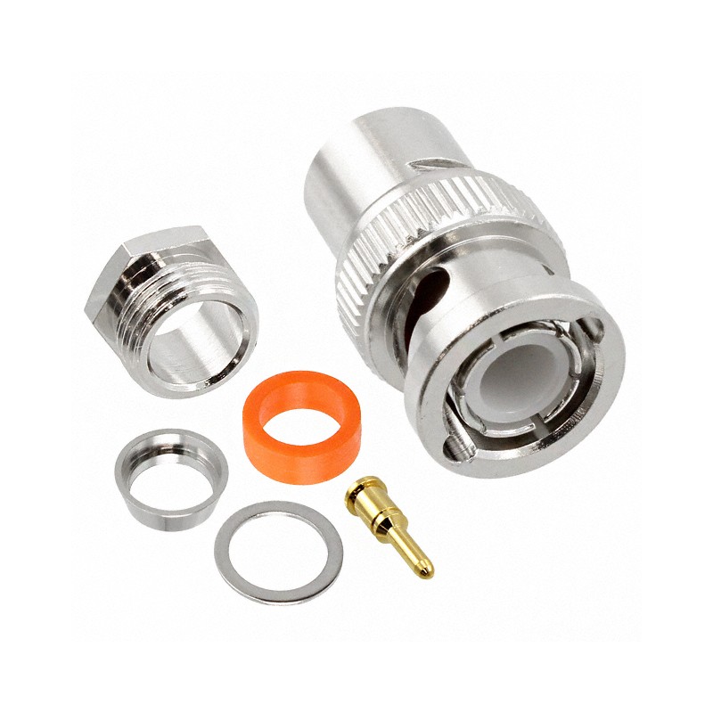 1 pcs : VBS10-2031 - CONN BNC PLUG STR 50 OHM SOLDER