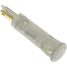 1 pcs - Apem White Panel Mount Indicator, 220V ac, 8mm Mounting Hole Size, Faston, Solder Lug Termination