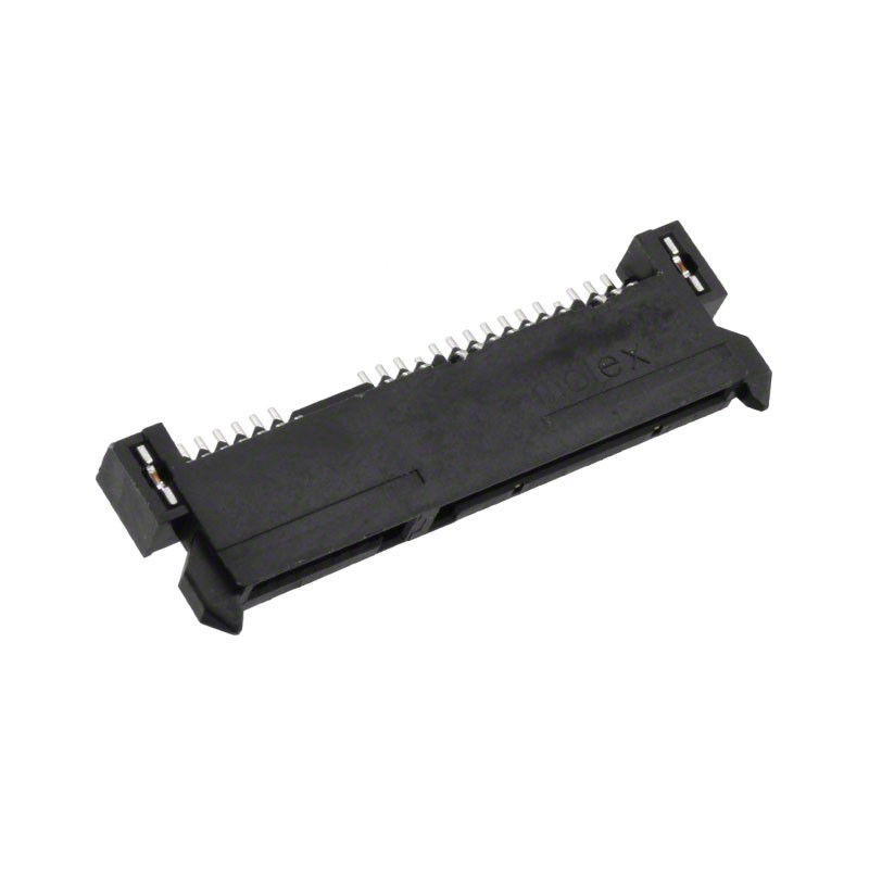 1 pcs : 0470182000 - CONN SATA RCPT 22POS SLD R/A SMD