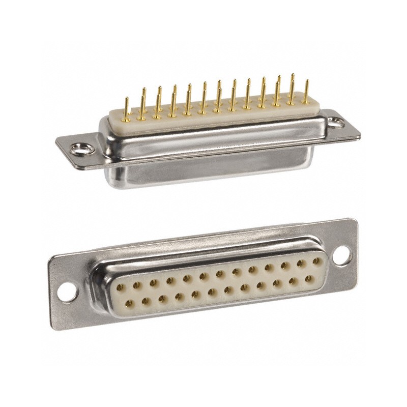 1 pcs : 172-E25-213R001 - CONN D-SUB RCPT 25P PNL MNT SLDR