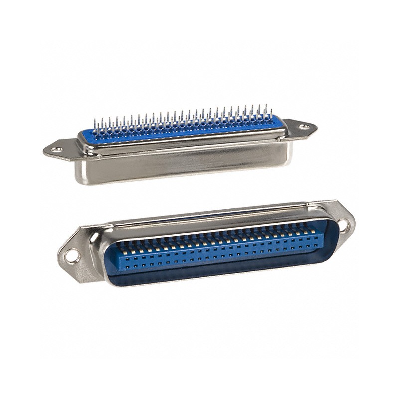 1 pcs : 111-050-113L001 - CONN SCSI PLUG 50POS VERT SOLDER