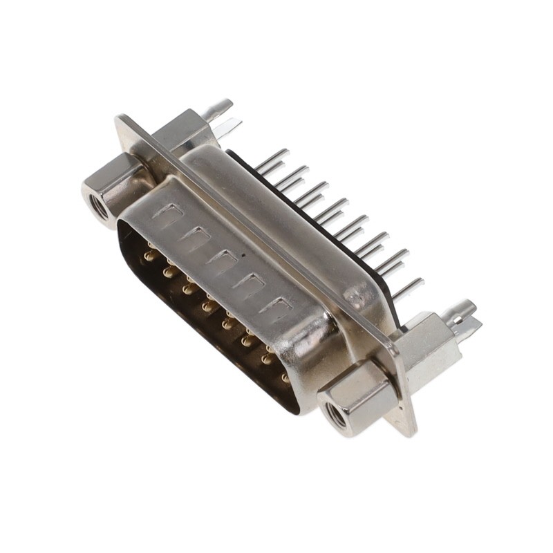 1 pcs : K85X-AD-15P-BRJ - CONN D-SUB PLUG 15POS VERT SLDR