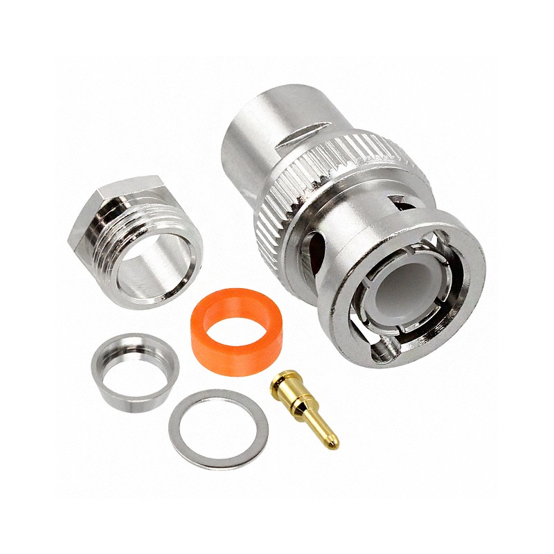 1 pcs : VBS10-2051 - CONN BNC PLUG STR 50 OHM SOLDER