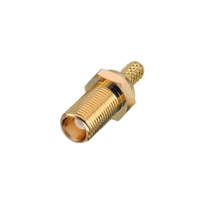 1 pcs : 60626421110320 - MCX STRAIGHT BULKHEAD JACK, CRIM