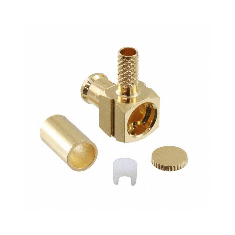 1 pcs : 60636031210320 - MCX RIGHT ANGLE PLUG, CRIMP TYPE