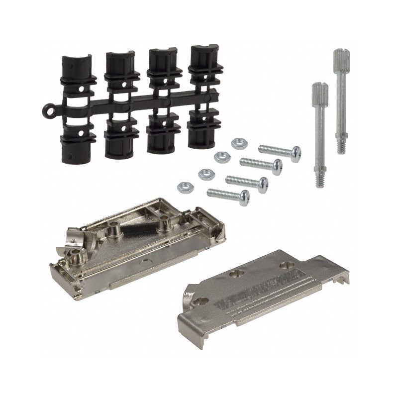 1 pcs : 971-037-020R121 - CONN BACKSHELL 37POS 45DEG SHLD