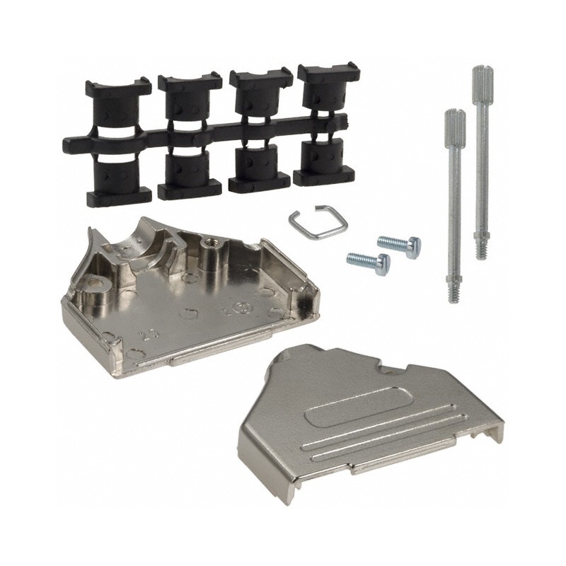 1 pcs : 970-025-030R121 - CONN BACKSHELL 25POS 180DEG SHLD