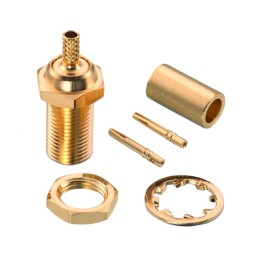 1 pcs : 60626421110420 - MCX STRAIGHT BULKHEAD JACK, CRIM