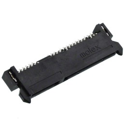 1 pcs : 0470184001 - CONN SATA RCPT 22POS SLD R/A SMD