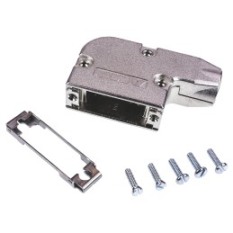 25 pcs - TE Connectivity AMPLIMITE Series Zinc Right Angle D Sub Backshell, 15 Way
