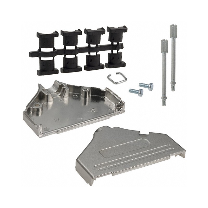 1 pcs : 970-037-030R121 - CONN BACKSHELL 37POS 180DEG SHLD