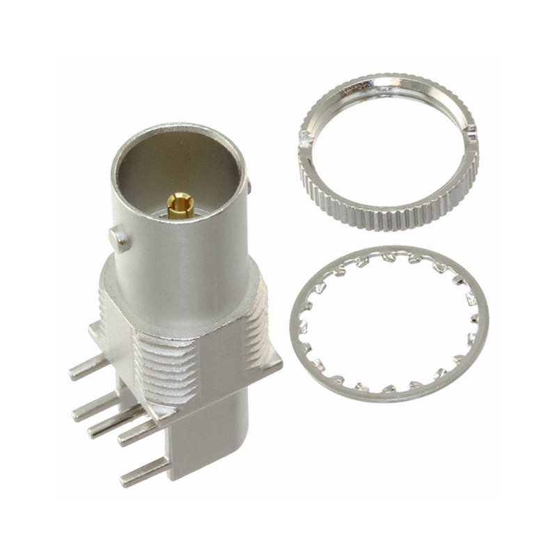 1 pcs : BNC7T-J-P-GN-RA-BH2D - CONN BNC JACK R/A 75 OHM PCB