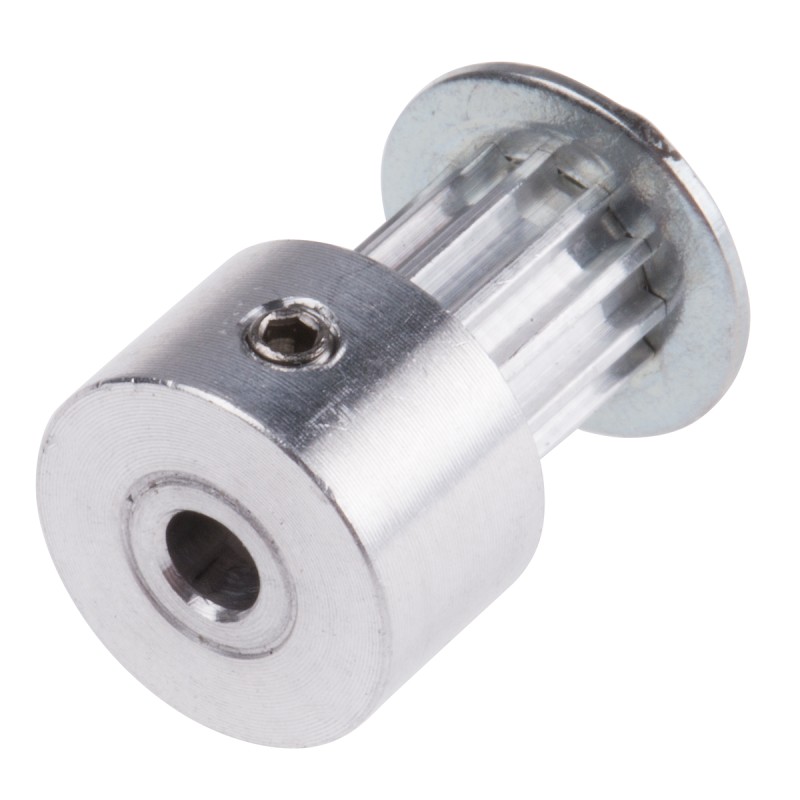 1 pcs - RS PRO Timing Belt Pulley, Aluminium, Zinc Plated Steel 6.4mm Belt Width x 2mm Pitch, 12 Tooth