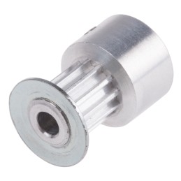 1 pcs - RS PRO Timing Belt Pulley, Aluminium, Zinc Plated Steel 6.4mm Belt Width x 2mm Pitch, 12 Tooth