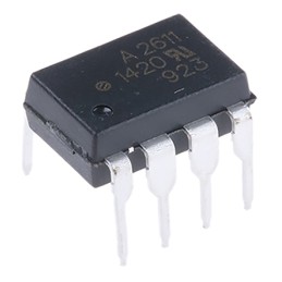 1 pcs - Broadcom, HCPL-2611-000E DC Input Transistor Output Optocoupler, Through Hole, 8-Pin DIP