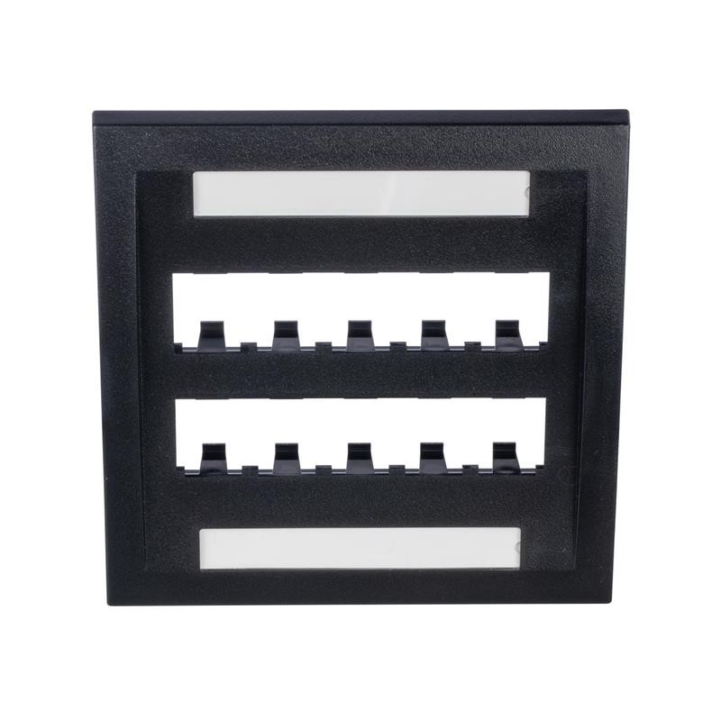 1 pcs : CFPE10BL-2GY - FACEPLATE, 10 PORT, DOUBLE GANG,
