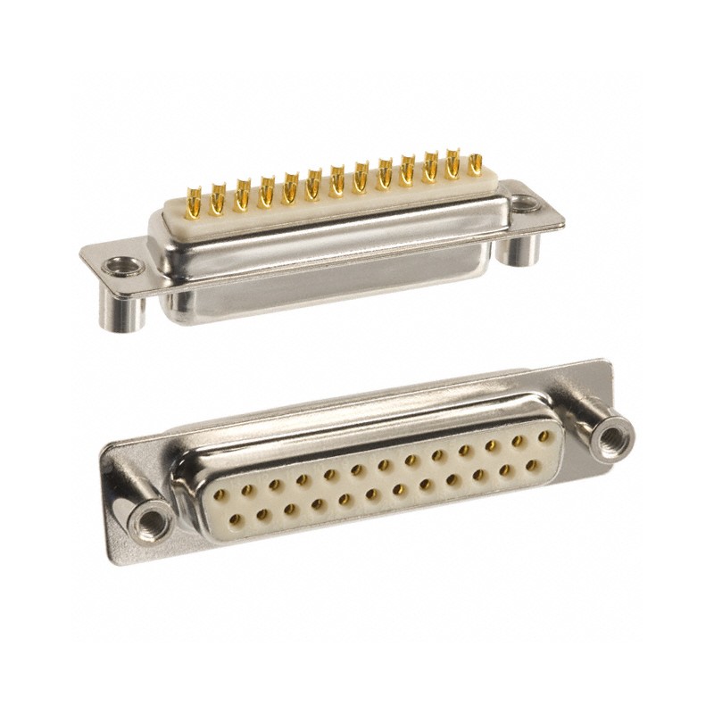 1 pcs : 172-E25-203R031 - CONN D-SUB RCPT 25POS PNL MNT