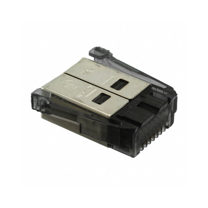 1 pcs : 1-1761184-3 - CONN PLUG 8POS SDL 24AWG AU FLAT