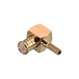 1 pcs : 60636031210420 - MCX RIGHT ANGLE PLUG, CRIMP TYPE