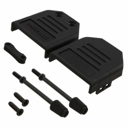 1 pcs : DEBS-9 - CONN BACKSHELL 9POS 180DEG BLACK