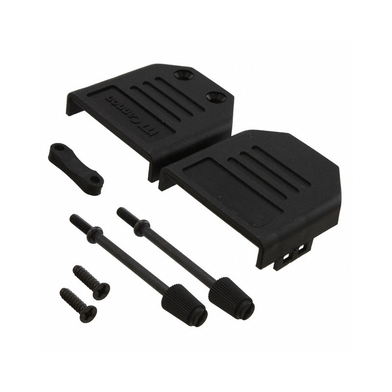 1 pcs : DEBS-9 - CONN BACKSHELL 9POS 180DEG BLACK