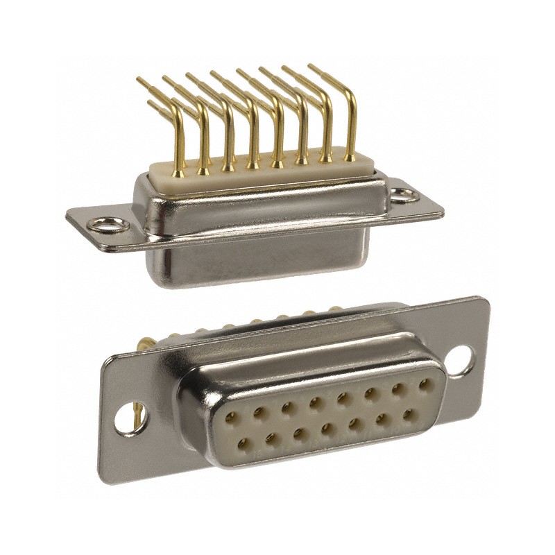 1 pcs : 174-E15-213R001 - CONN D-SUB RCPT 15POS R/A SLDR