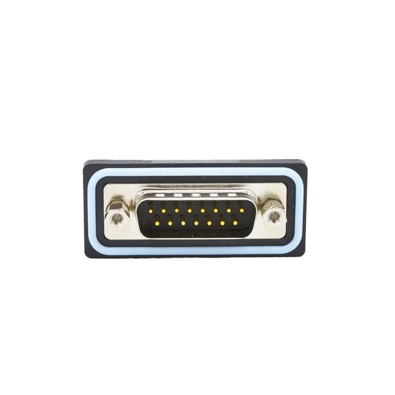 1 pcs : SDF-R15-113L011 - CONN D-SUB PLUG 15POS R/A SLDR