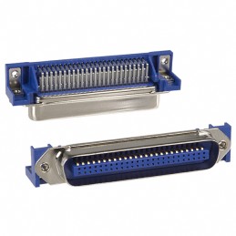 1 pcs : 112-050-113R001 - CONN SCSI PLUG 50POS R/A SOLDER