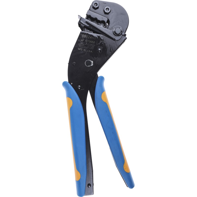 1 pcs - TE Connectivity Tetra-Crimp Hand Ratcheting Crimp Tool for PIDG Splices, PIDG Terminals, Plasti-Grip Terminals