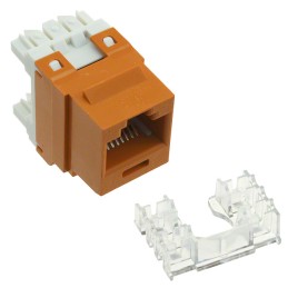 1 pcs : NKP5E88MOR - INSERT RJ45 JACK TO IDC CONN