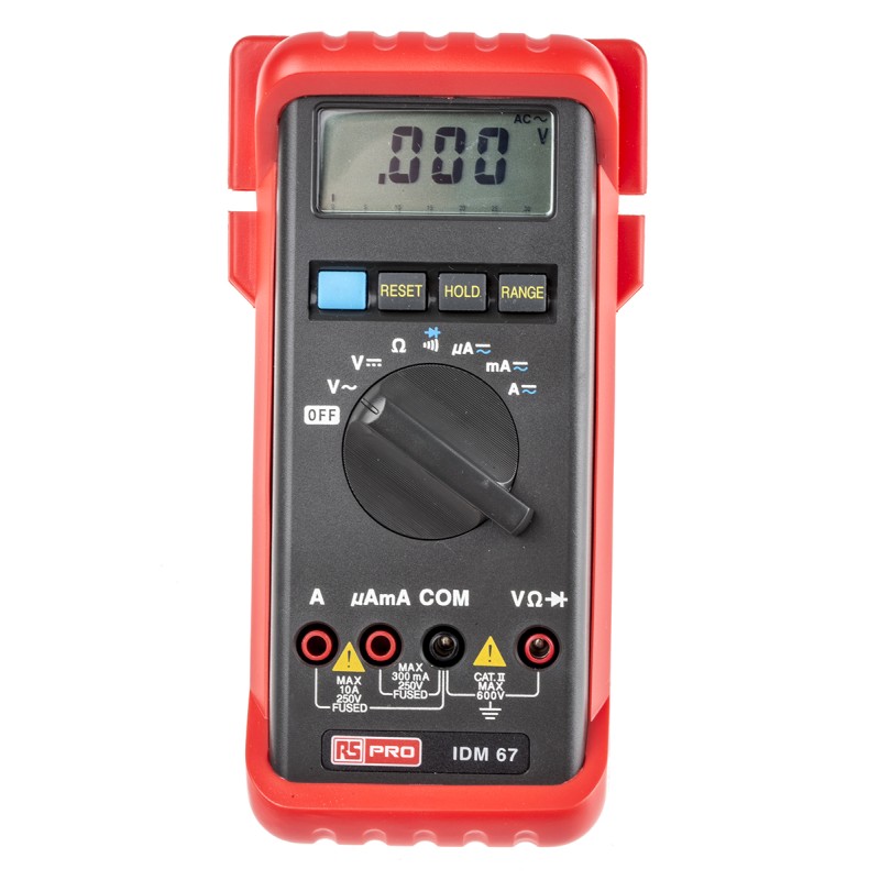 1 pcs - RS PRO Handheld Digital Multimeter, 10A ac Max, 10A dc Max, 600V ac Max - RS Calibrated