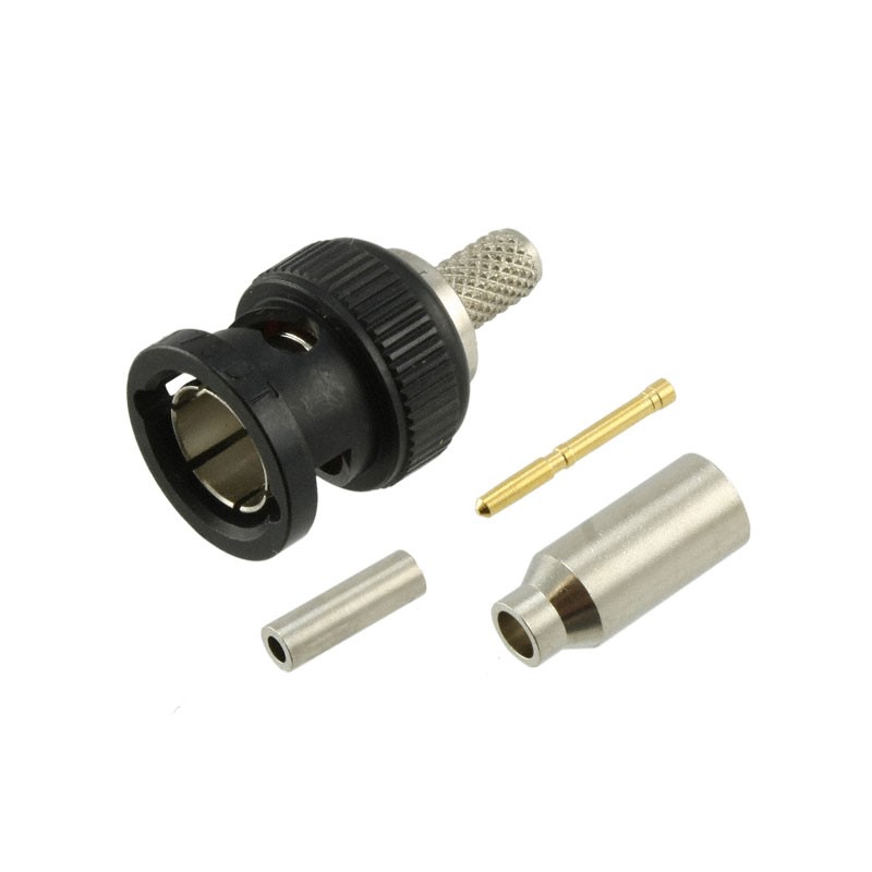 1 pcs : HBC179DT - CONN HDBNC PLUG STR 75 OHM CRIMP