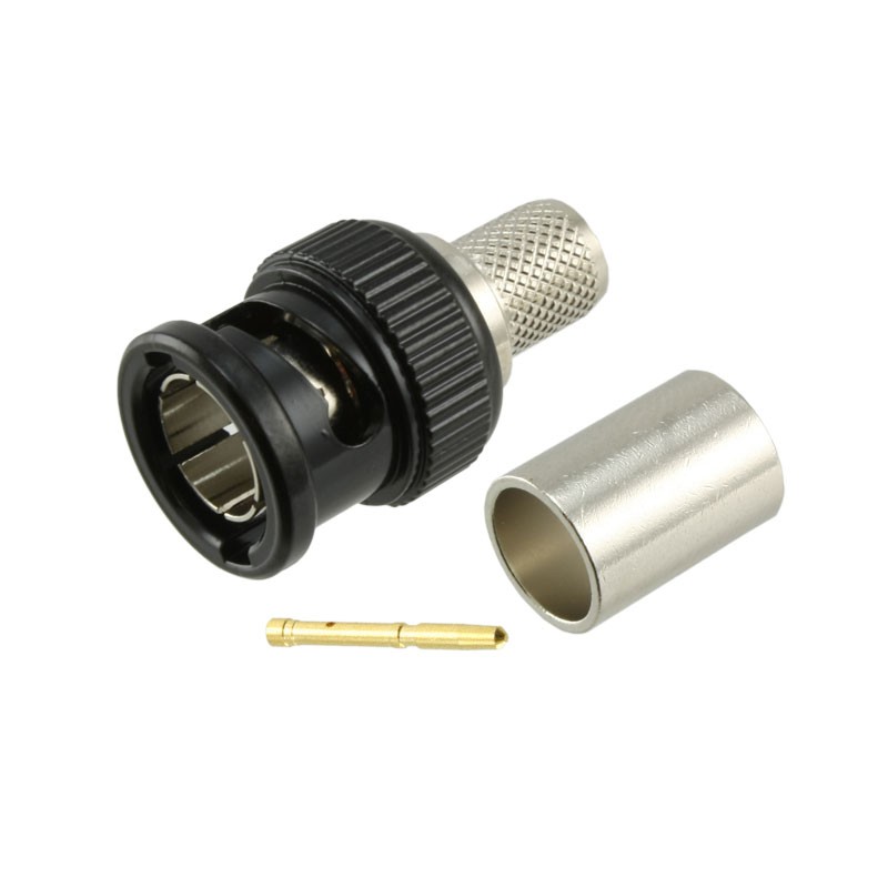1 pcs : HBC1694A - CONN HDBNC PLUG STR 75 OHM CRIMP