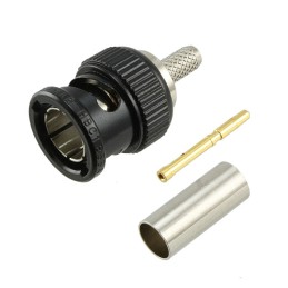 1 pcs : HBC1855A - CONN HDBNC PLUG STR 75 OHM CRIMP
