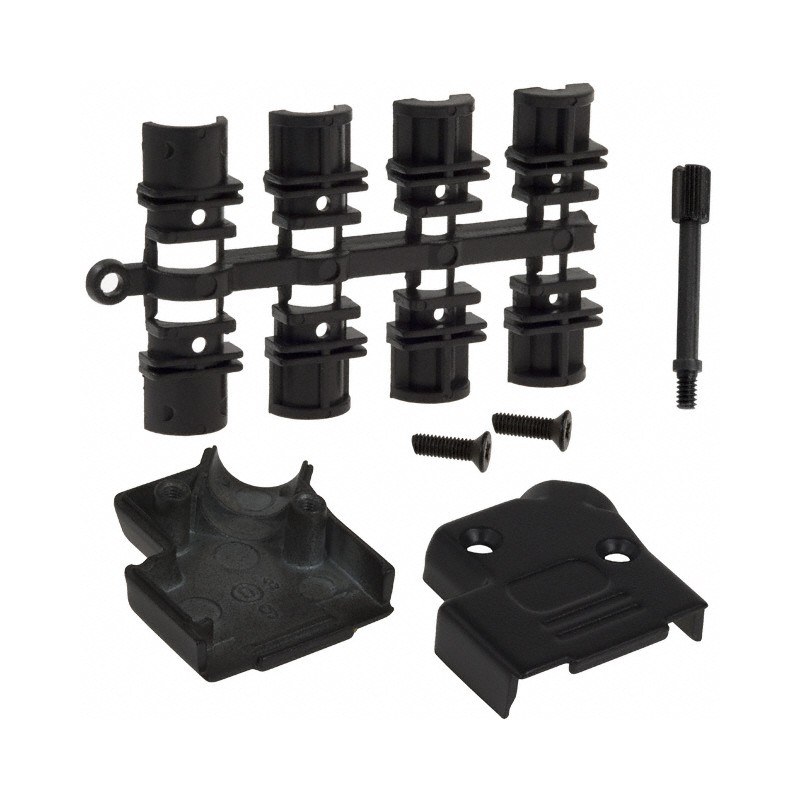 1 pcs : 971-009-040R011 - CONN BACKSHELL 9P 45DEG SHLD BLK