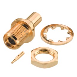 1 pcs : 66029421110820 - MMCX STRAIGHT BULKHEAD JACK, SOL