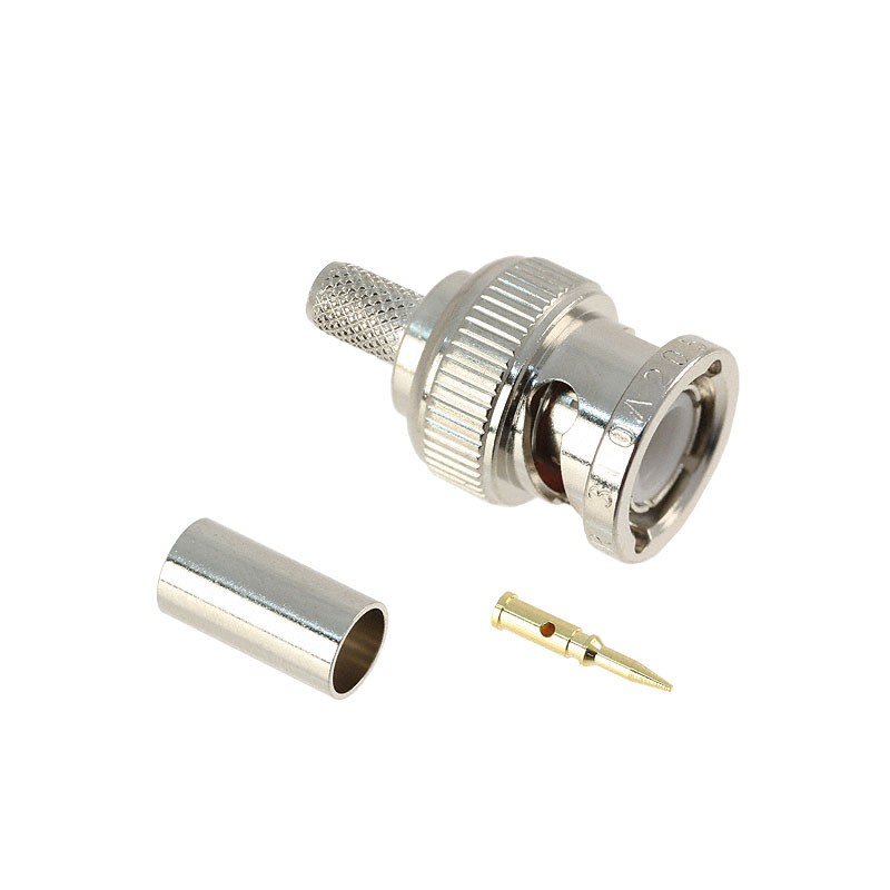 1 pcs : 310A205F - CONN BNC PLUG STR 50 OHM CRIMP