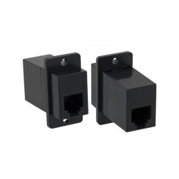 1 pcs : ECF5044S-BK - CPLR PNL MNT 6X4 STRAIGHT BLK