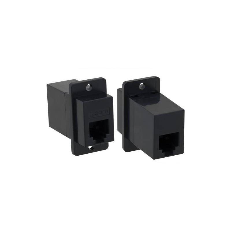 1 pcs : ECF5044S-BK - CPLR PNL MNT 6X4 STRAIGHT BLK