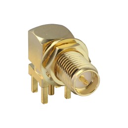 1 pcs : CONREVSMA002-L-G - CONN RP-SMA RCPT R/A 50 OHM PCB