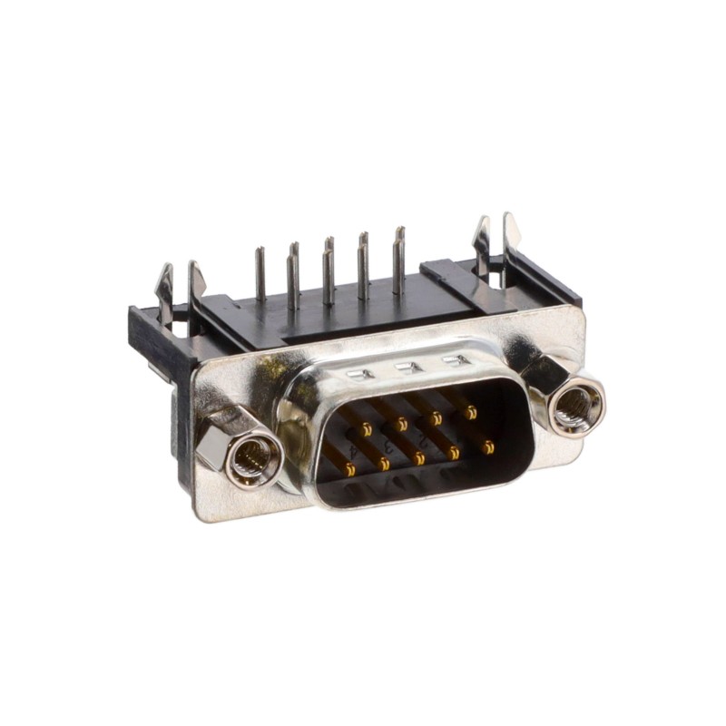 1 pcs : ZEDE9-P-BA - CONN D-SUB PLUG 9POS R/A SLDR