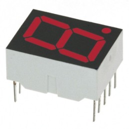 1 pcs - HDSP-H103 Broadcom 7-Segment LED Display, CC Red 4.2 mcd RH DP 14.2mm