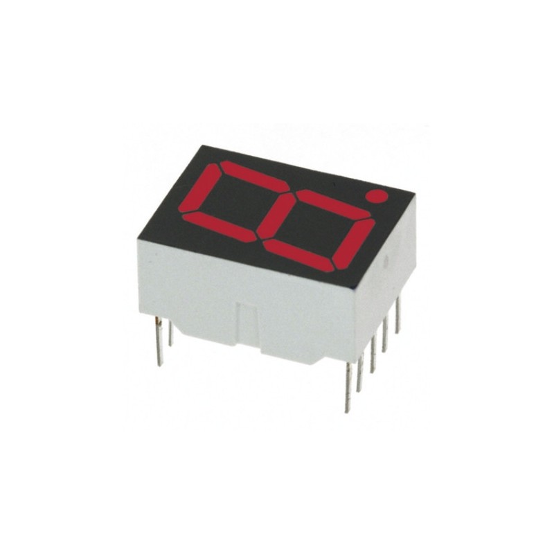 1 pcs - HDSP-H103 Broadcom 7-Segment LED Display, CC Red 4.2 mcd RH DP 14.2mm