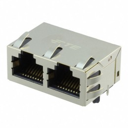 1 pcs : 5-2301996-3 - CONN JACK 2PORT 100 BASE-T PCB